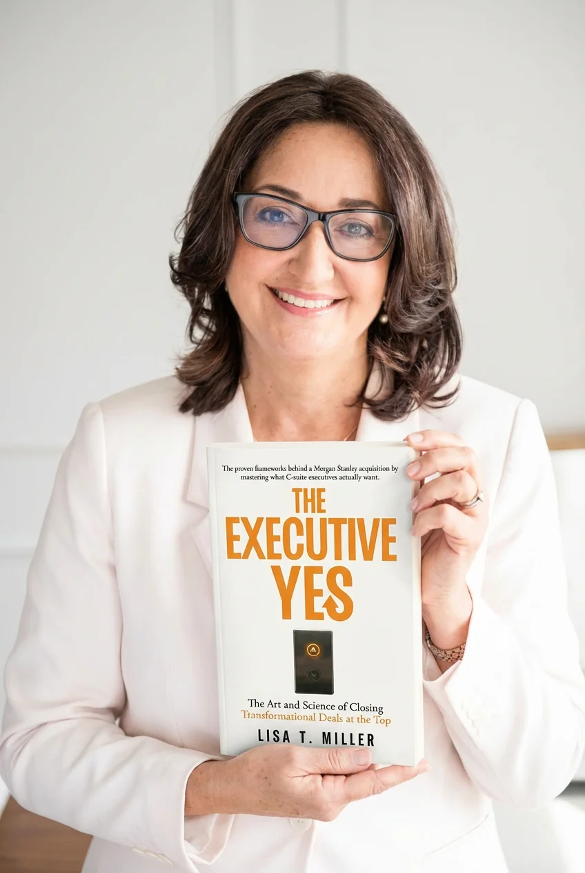 Lisa T. Miller holding The Executive Yes